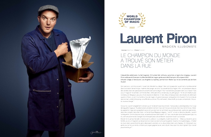 Page d'ID Mag avec l'article sur Laurent Piron
